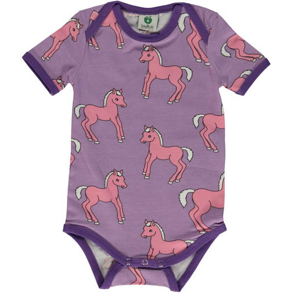 Pink Short Sleeve Pony Onesie – ittikid • Scandinavian Children's Clothes